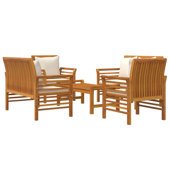 Set mobilier de grădină cu perne, 5 piese, lemn masiv de acacia - WALTI WALTI