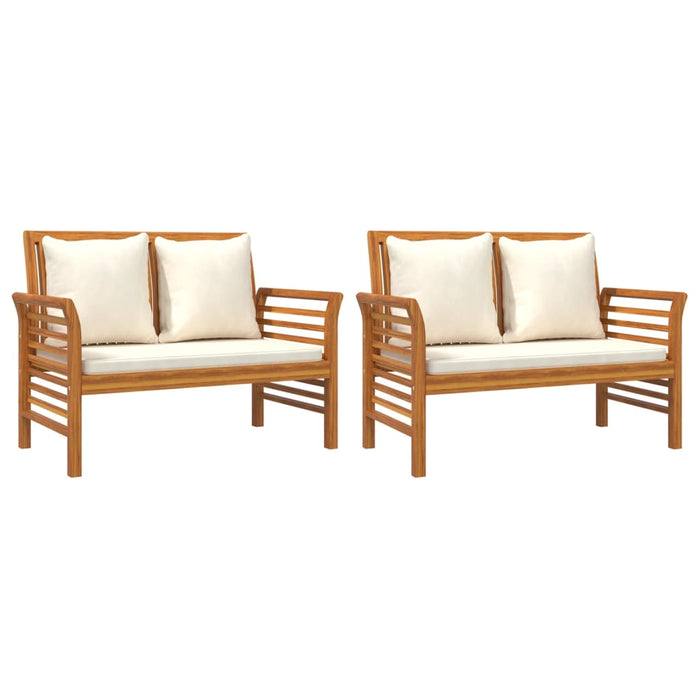 Set mobilier de grădină cu perne, 5 piese, lemn masiv de acacia - WALTI WALTI