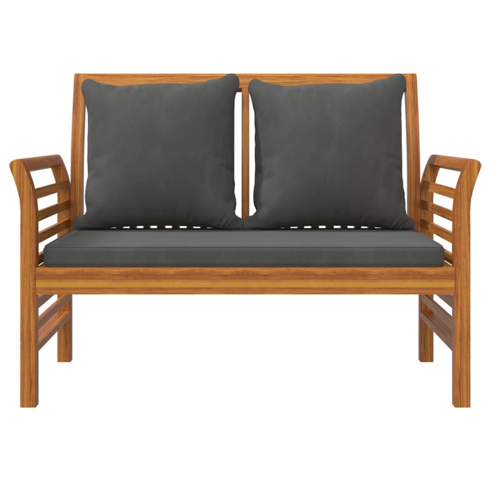 Set mobilier de grădină cu perne, 3 piese, lemn masiv acacia WALTI