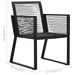 Set mobilier de exterior, 3 piese, negru, ratan PVC - WALTI WALTI