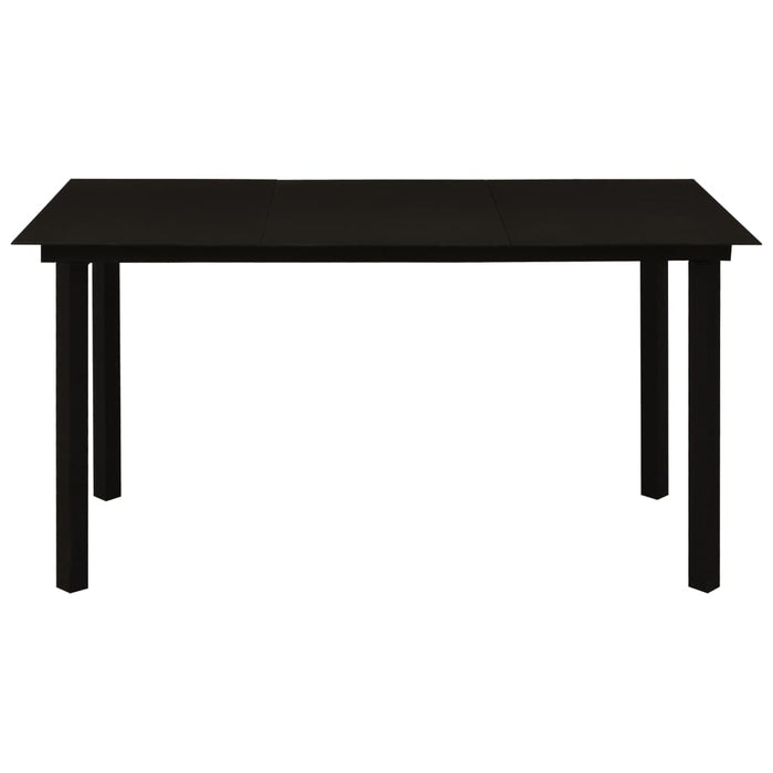 Set mobilier de exterior, 5 piese, negru, ratan PVC - WALTI WALTI