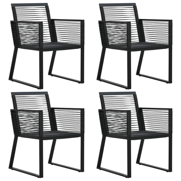 Set mobilier de exterior, 5 piese, negru, ratan PVC - WALTI WALTI