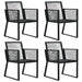 Set mobilier de exterior, 5 piese, negru, ratan PVC - WALTI WALTI