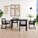 Set mobilier de exterior, 5 piese, negru, ratan PVC - WALTI WALTI