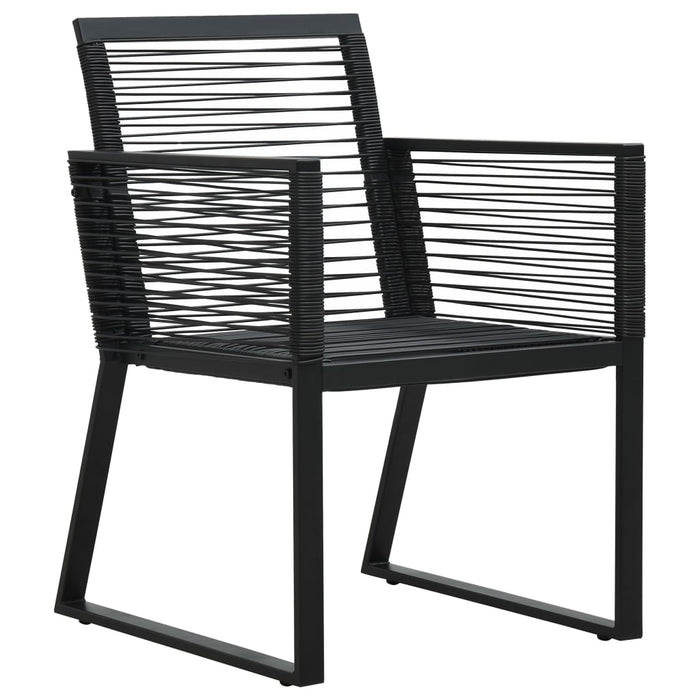 Set mobilier de exterior, 7 piese, negru, ratan PVC WALTI