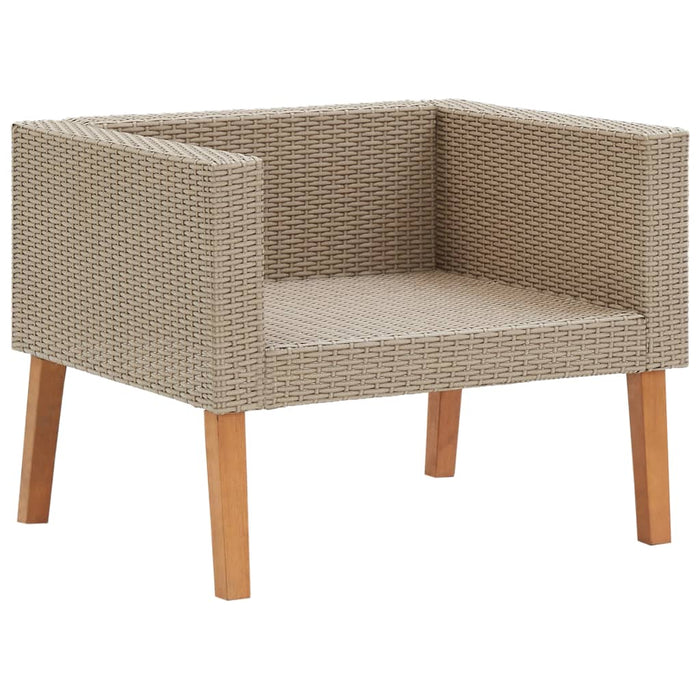 Set mobilier de grădină cu perne, 4 piese, bej, poliratan WALTI