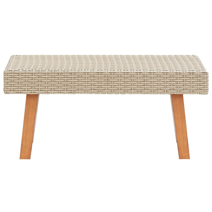 Set mobilier de grădină cu perne, 4 piese, bej, poliratan WALTI