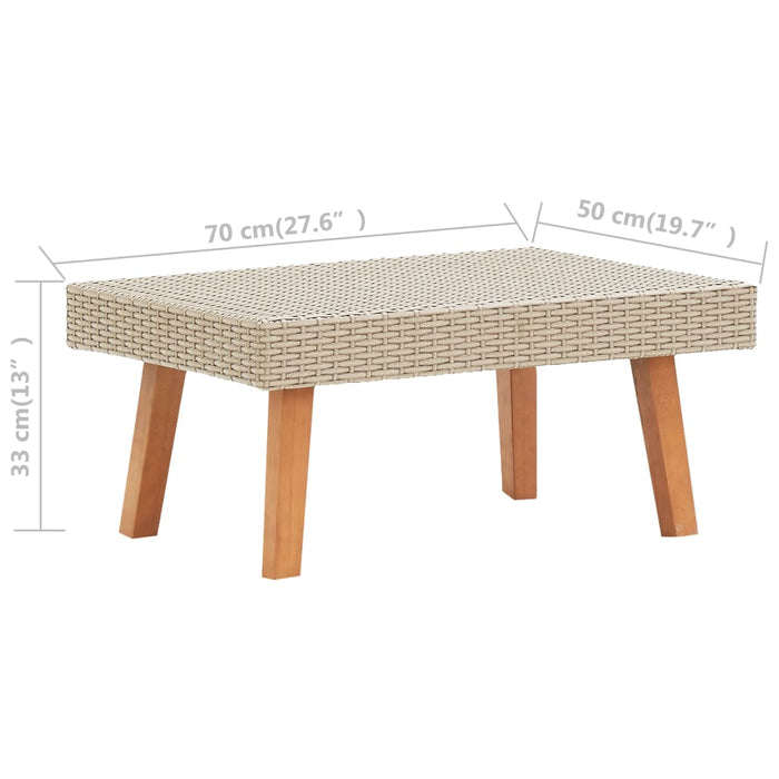 Set mobilier de grădină cu perne, 4 piese, bej, poliratan WALTI