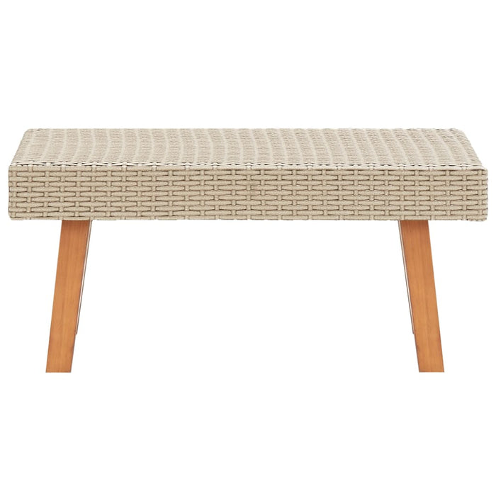 Set mobilier de grădină cu perne, 2 piese, bej, poliratan WALTI