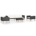 Set mobilier de grădină cu perne, 4 piese, negru, poliratan - WALTI WALTI