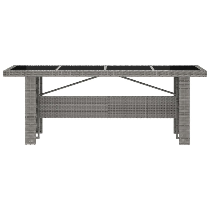 Set mobilier de grădină cu perne, 9 piese, gri, poliratan WALTI