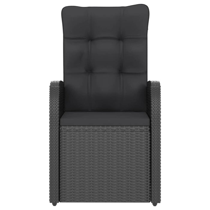 Set mobilier de grădină cu perne, 9 piese, negru, poliratan - WALTI WALTI