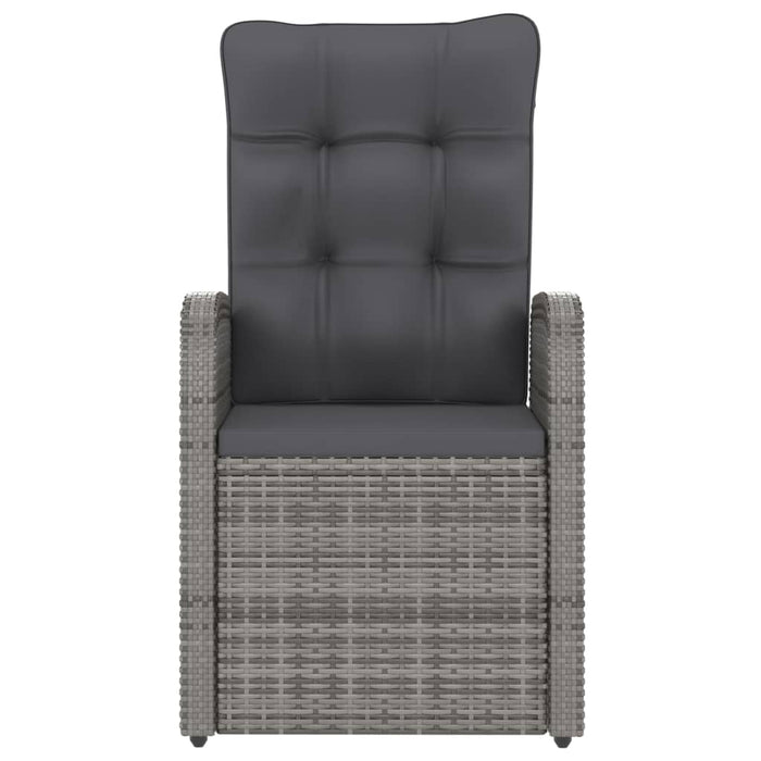 Set mobilier de grădină cu perne, 7 piese, gri, poliratan WALTI