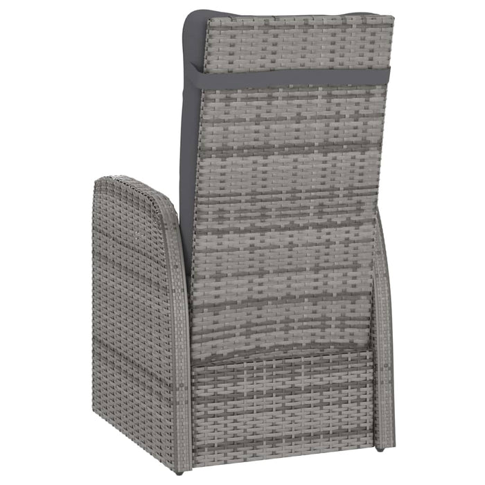 Set mobilier de grădină cu perne, 7 piese, gri, poliratan WALTI