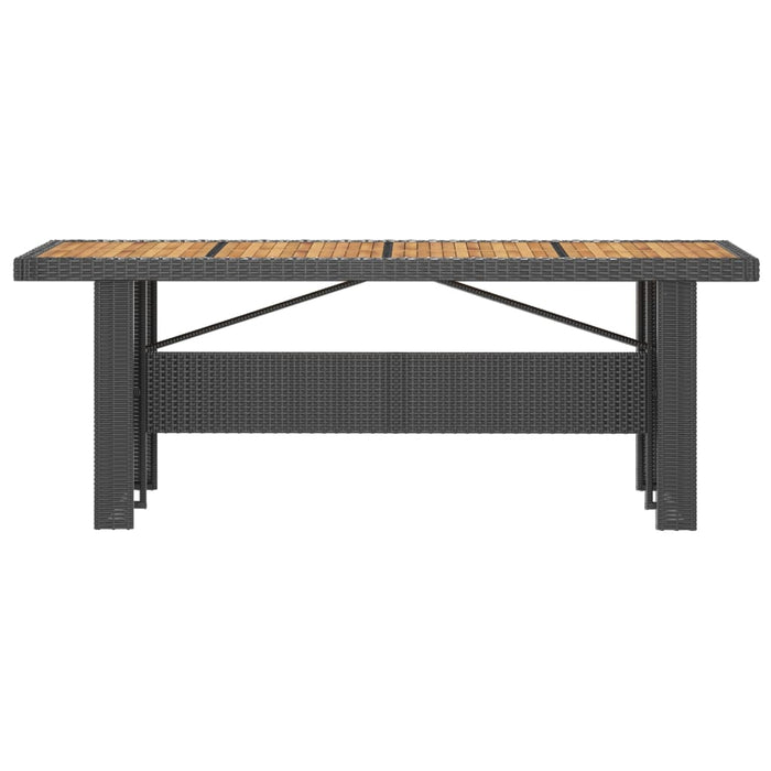 Set mobilier de exterior cu perne, 7 piese, negru, poliratan WALTI