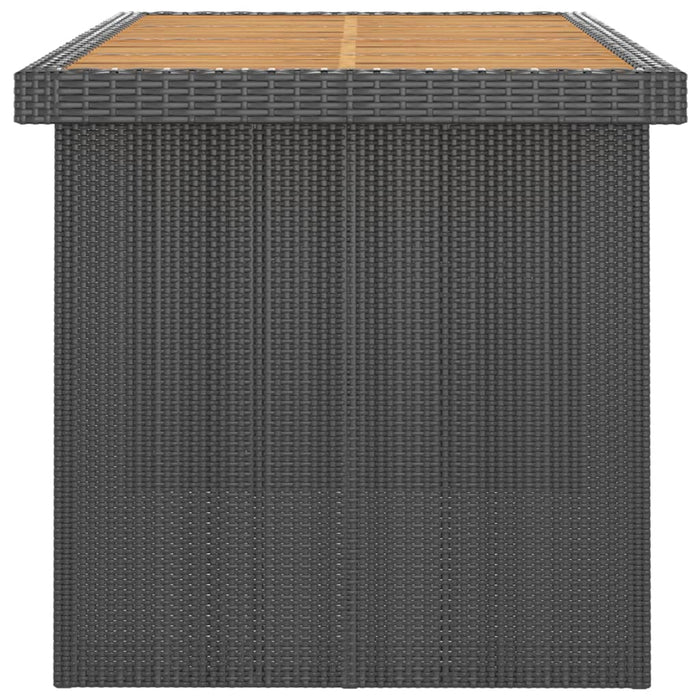 Set mobilier de exterior cu perne, 7 piese, negru, poliratan WALTI