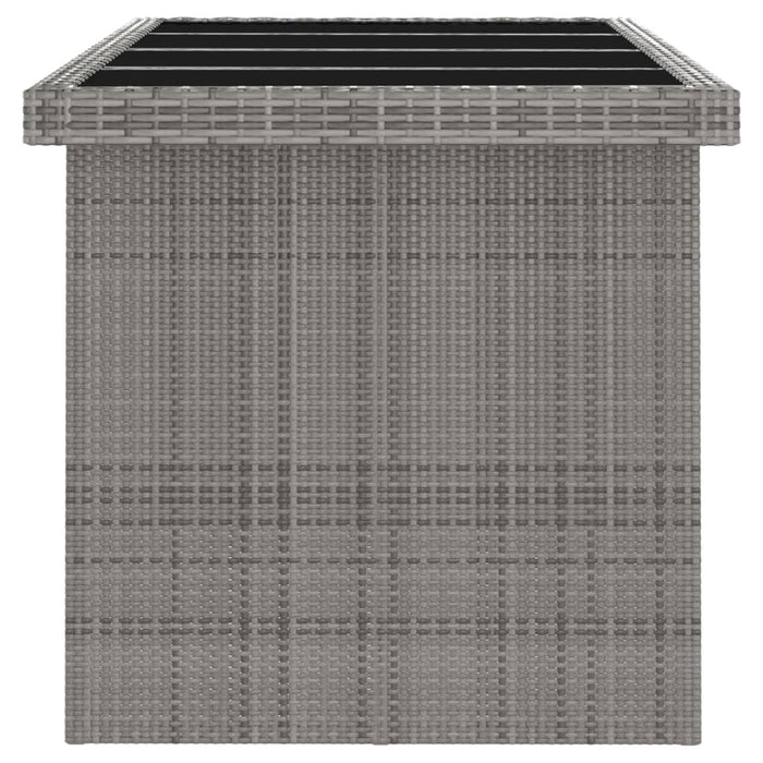 Set mobilier de exterior cu perne, 11 piese, gri, poliratan - WALTI WALTI