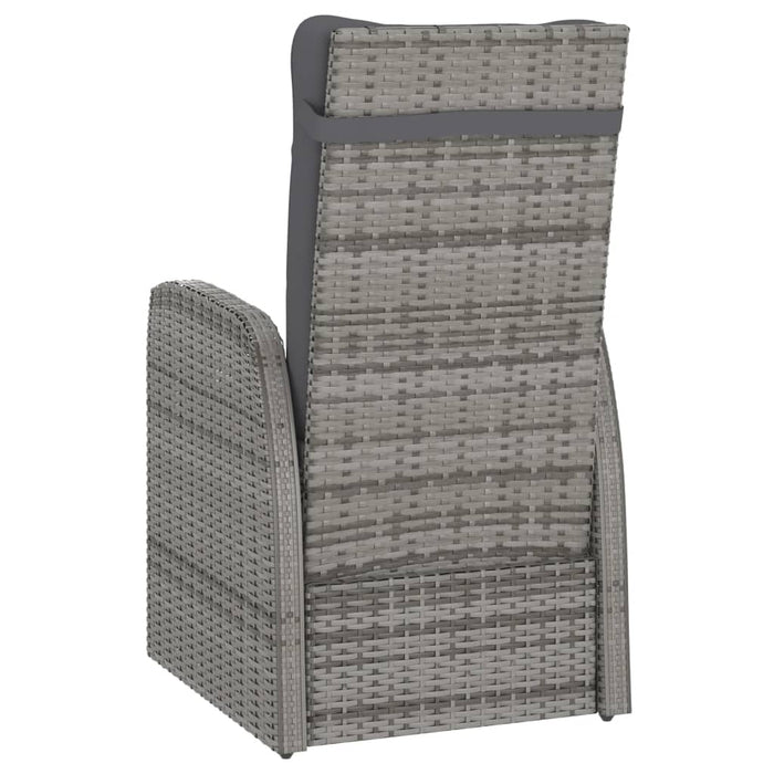 Set mobilier de exterior cu perne, 11 piese, gri, poliratan - WALTI WALTI