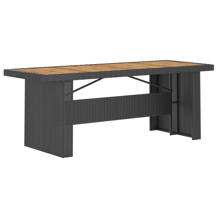 Set mobilier de exterior cu perne, 11 piese, negru, poliratan - WALTI WALTI