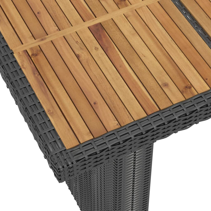 Set mobilier de exterior cu perne, 11 piese, negru, poliratan - WALTI WALTI