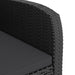 Set mobilier de exterior cu perne, 11 piese, negru, poliratan - WALTI WALTI
