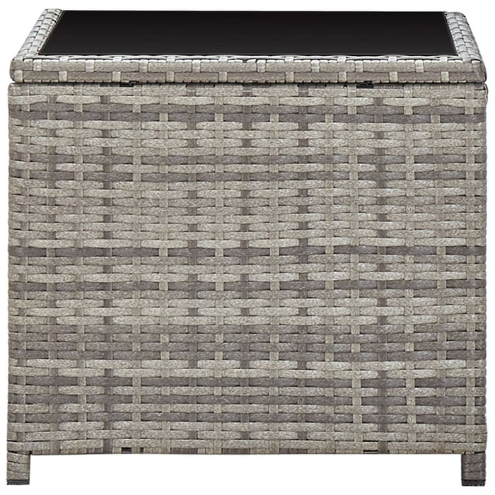 Set mobilier de grădină cu perne, 3 piese, gri, poliratan - WALTI WALTI
