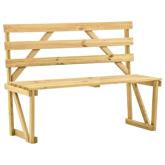 Bancă de grădină, 120 cm, lemn de pin tratat - WALTI WALTI