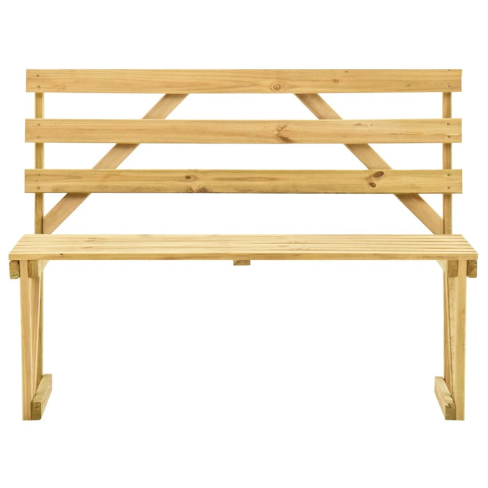 Bancă de grădină, 120 cm, lemn de pin tratat - WALTI WALTI