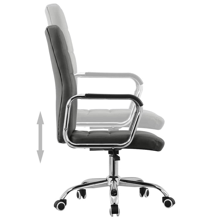 Scaun de birou pivotant, antracit, material textil WALTI