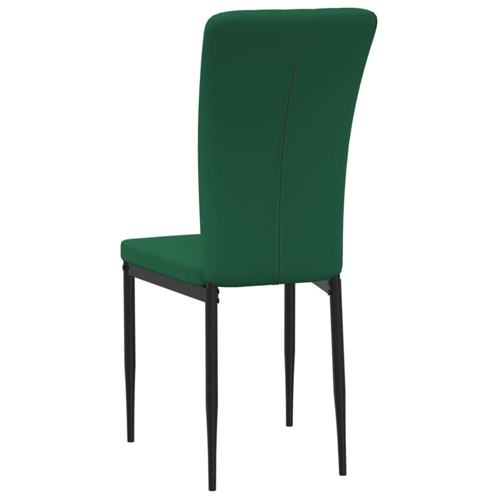 Scaune de sufragerie, 2 buc., verde închis, catifea WALTI