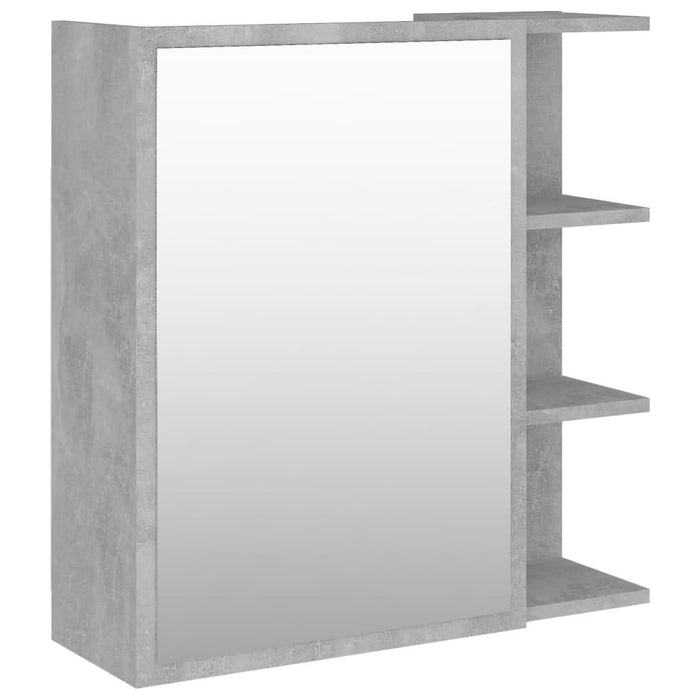 Dulap de baie cu oglindă, gri beton, 62,5 x 20,5 x 64 cm - WALTI WALTI