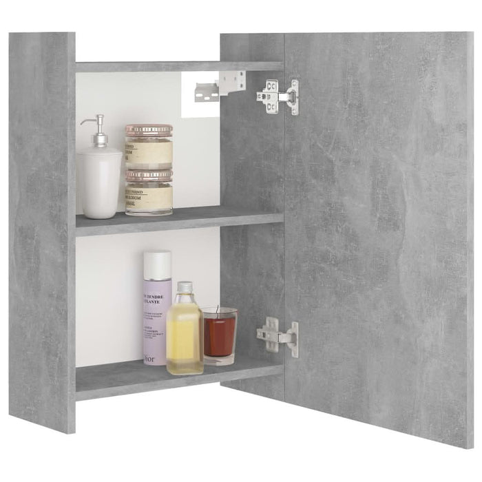 Dulap de baie cu oglindă, gri beton, 62,5 x 20,5 x 64 cm - WALTI WALTI