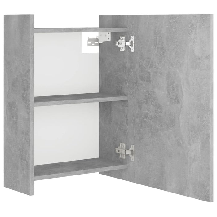 Dulap de baie cu oglindă, gri beton, 62,5 x 20,5 x 64 cm - WALTI WALTI