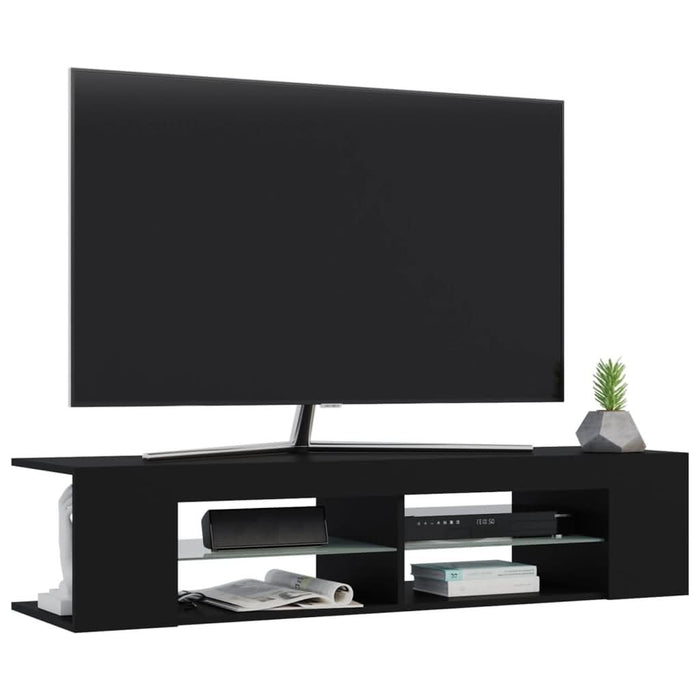 Comodă TV cu lumini LED, negru, 135x39x30 cm - WALTI WALTI
