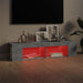 Comodă TV cu lumini LED, gri beton, 135x39x30 cm - WALTI WALTI