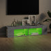 Comodă TV cu lumini LED, gri beton, 135x39x30 cm - WALTI WALTI