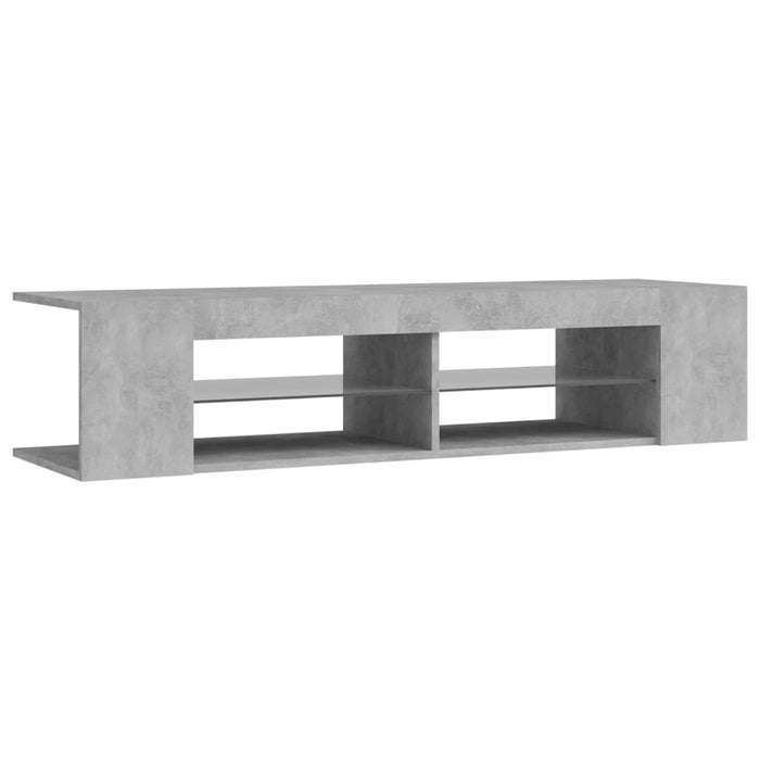 Comodă TV cu lumini LED, gri beton, 135x39x30 cm - WALTI WALTI