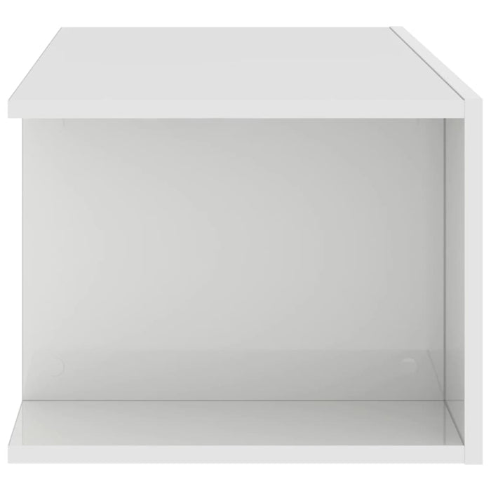 Comodă TV cu lumini LED, alb extralucios, 90x39x30 cm - WALTI WALTI