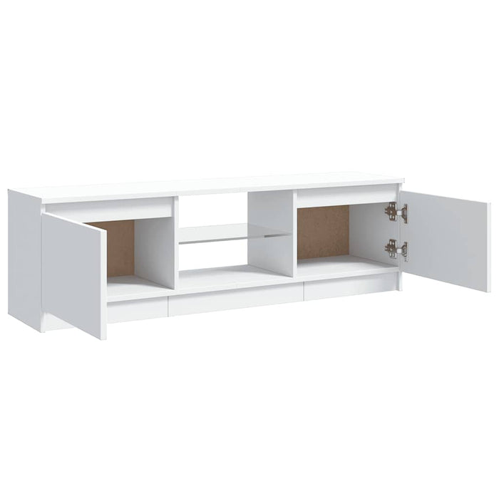 Comodă TV cu lumini LED, alb, 120x30x36 cm WALTI
