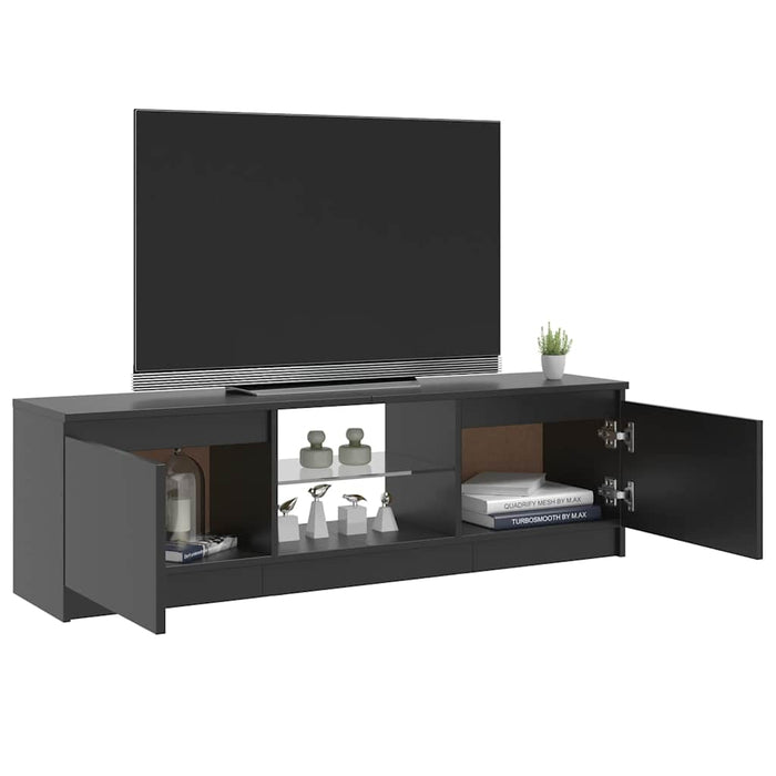 Comodă TV cu lumini LED, gri, 120x30x36 cm WALTI
