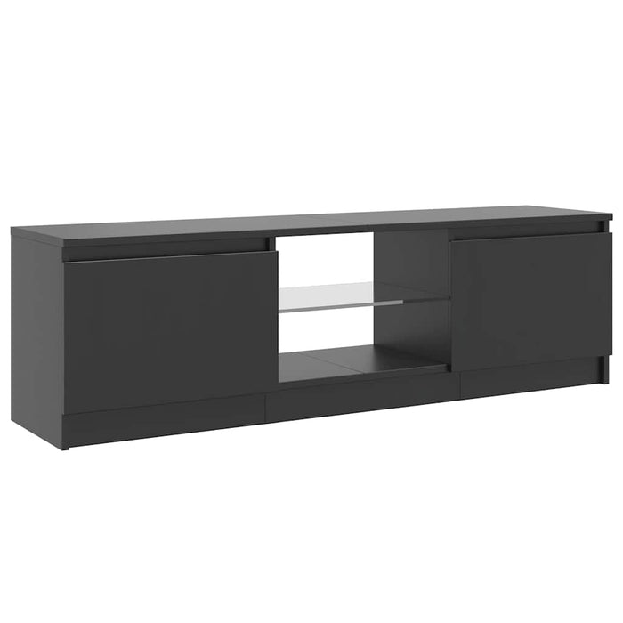 Comodă TV cu lumini LED, gri, 120x30x36 cm WALTI