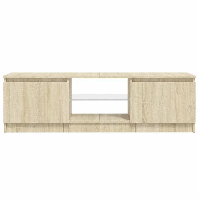 Comodă TV cu lumini LED, stejar sonoma, 120x30x36 cm WALTI
