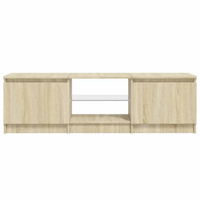 Comodă TV cu lumini LED, stejar sonoma, 140x40x36 cm WALTI