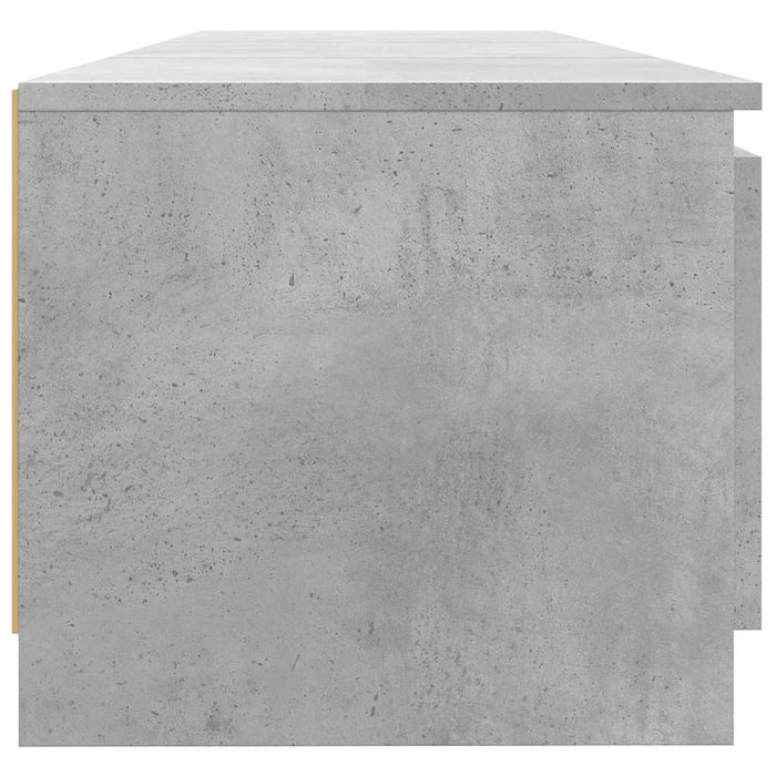 Comodă TV cu lumini LED, gri beton, 140x40x36 cm WALTI