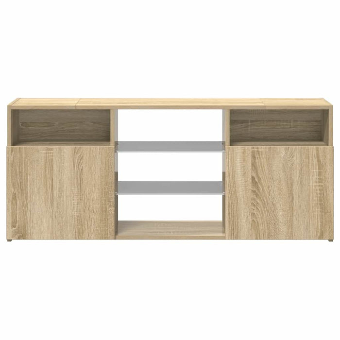 Comodă TV cu lumini LED, stejar sonoma, 120x30x50 cm - WALTI WALTI