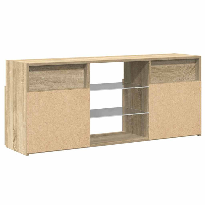 Comodă TV cu lumini LED, stejar sonoma, 120x30x50 cm - WALTI WALTI