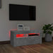 Comodă TV cu lumini LED, gri beton, 90x35x40 cm - WALTI WALTI