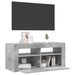 Comodă TV cu lumini LED, gri beton, 90x35x40 cm - WALTI WALTI