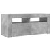 Comodă TV cu lumini LED, gri beton, 90x35x40 cm - WALTI WALTI