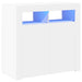 Servantă cu lumini LED, alb, 80x35x75 cm - WALTI WALTI